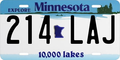 MN license plate 214LAJ