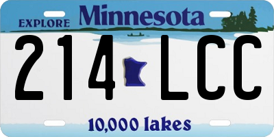 MN license plate 214LCC