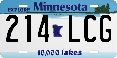 MN license plate 214LCG