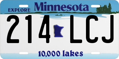 MN license plate 214LCJ