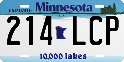 MN license plate 214LCP