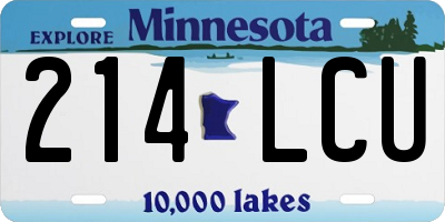 MN license plate 214LCU