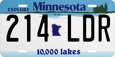 MN license plate 214LDR