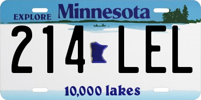 MN license plate 214LEL