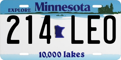 MN license plate 214LEO