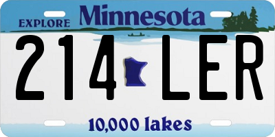 MN license plate 214LER