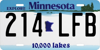 MN license plate 214LFB