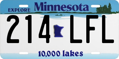 MN license plate 214LFL