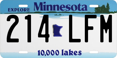 MN license plate 214LFM