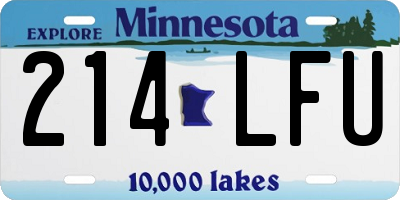 MN license plate 214LFU