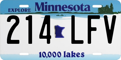 MN license plate 214LFV