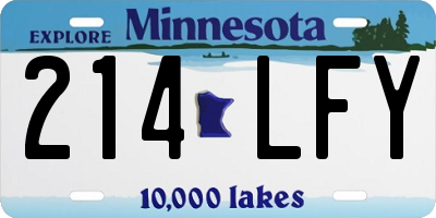 MN license plate 214LFY