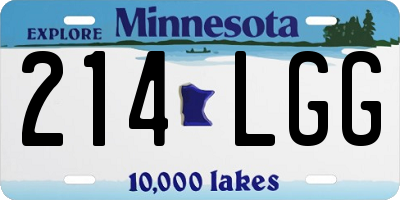 MN license plate 214LGG