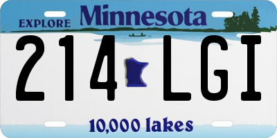 MN license plate 214LGI