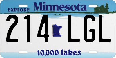 MN license plate 214LGL