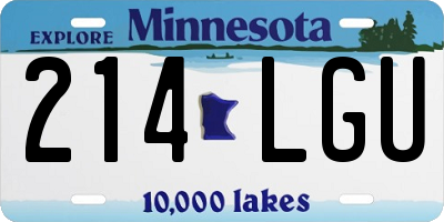 MN license plate 214LGU