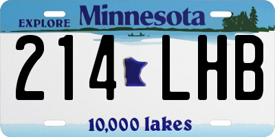 MN license plate 214LHB
