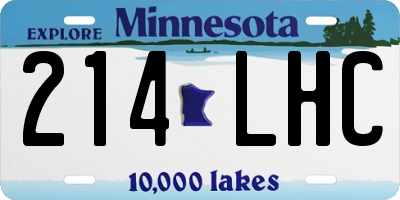MN license plate 214LHC