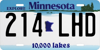 MN license plate 214LHD