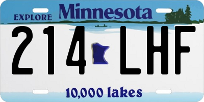 MN license plate 214LHF