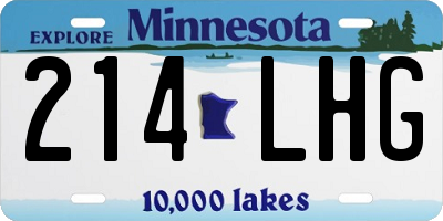 MN license plate 214LHG