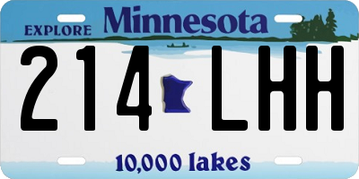 MN license plate 214LHH