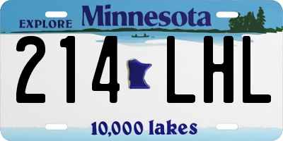 MN license plate 214LHL