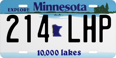 MN license plate 214LHP