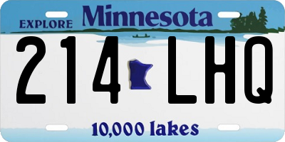 MN license plate 214LHQ