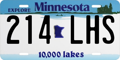 MN license plate 214LHS