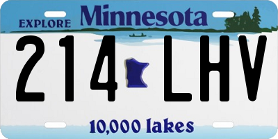 MN license plate 214LHV