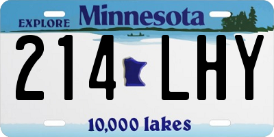 MN license plate 214LHY