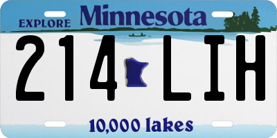 MN license plate 214LIH