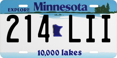 MN license plate 214LII