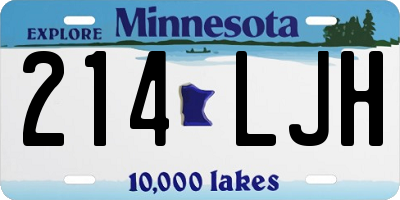 MN license plate 214LJH