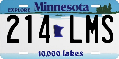 MN license plate 214LMS
