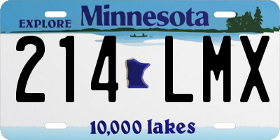 MN license plate 214LMX