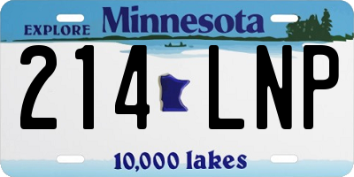 MN license plate 214LNP