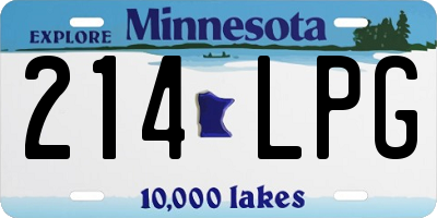 MN license plate 214LPG
