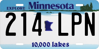 MN license plate 214LPN