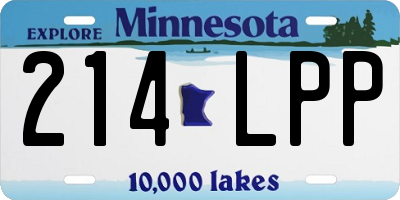 MN license plate 214LPP