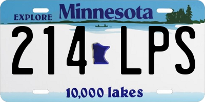 MN license plate 214LPS
