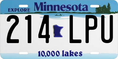 MN license plate 214LPU