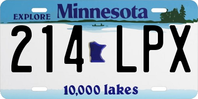 MN license plate 214LPX