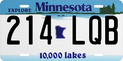 MN license plate 214LQB