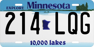 MN license plate 214LQG