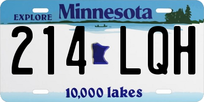 MN license plate 214LQH