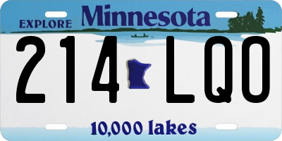 MN license plate 214LQO