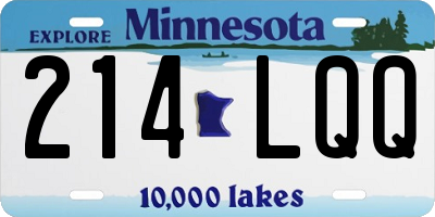 MN license plate 214LQQ