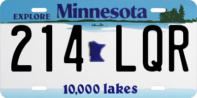 MN license plate 214LQR